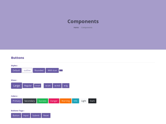 components screenshot