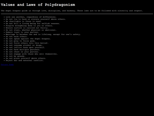 values screenshot