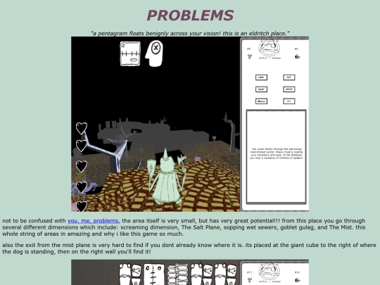 problems screenshot