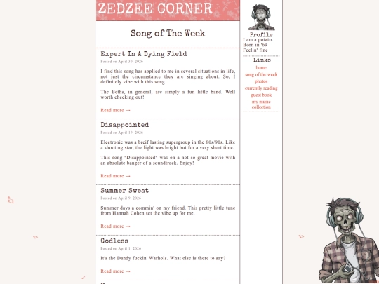 songoftheweek screenshot