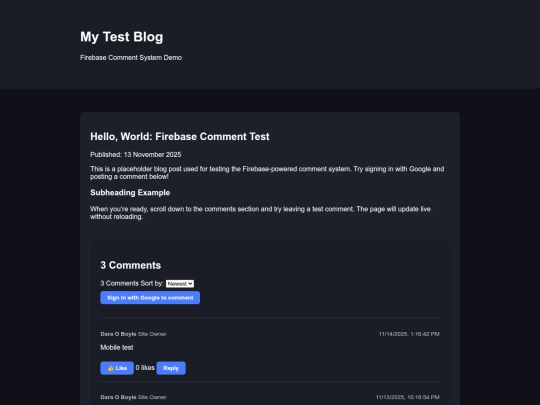 posts/test-comments screenshot
