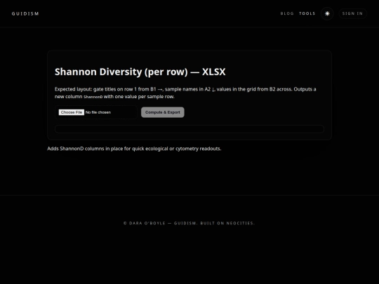 tools/shannon_diversity screenshot