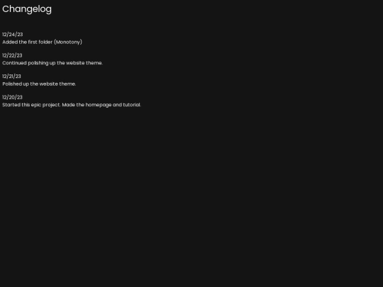 changelog screenshot