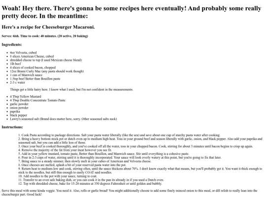 recipes screenshot