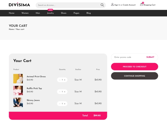 cart screenshot