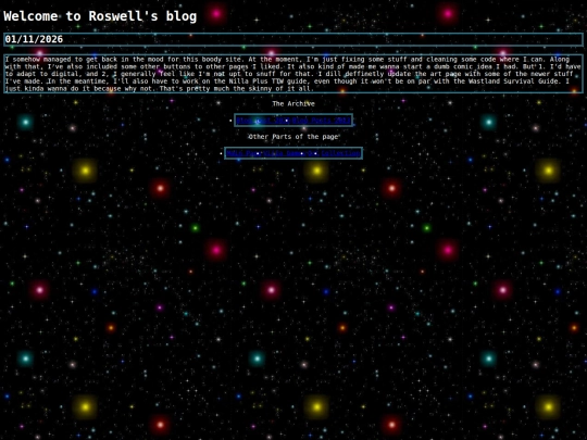Blog screenshot