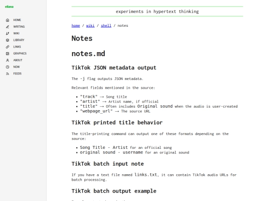 wiki/shell/notes screenshot