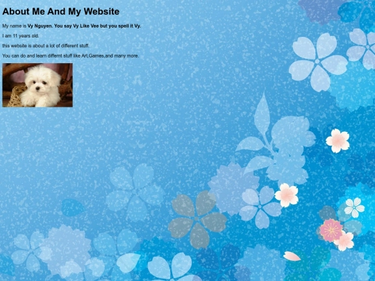 about-me screenshot