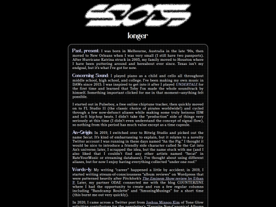 full bio screenshot