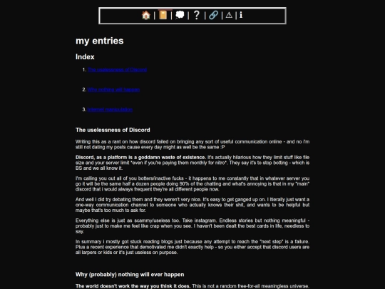 entries screenshot