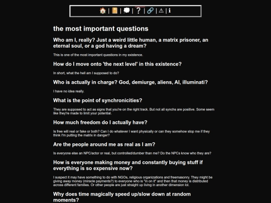 questions screenshot