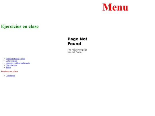 menu screenshot