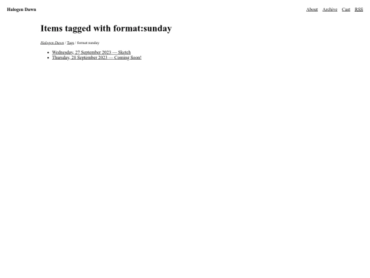 tags/format:sunday screenshot