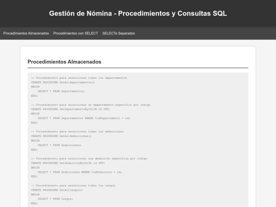 ProcedimietosySelects screenshot