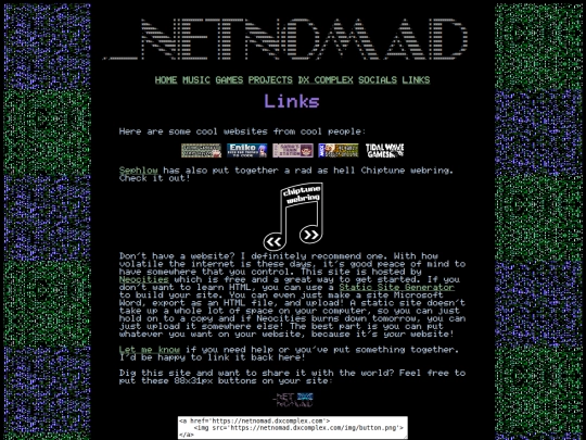 links screenshot