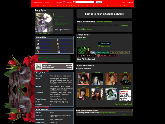 myspace screenshot