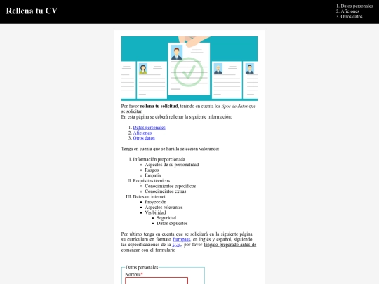 form screenshot