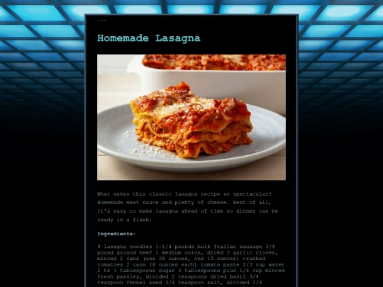 posts/2026-01-28-Homemade-Lasagna screenshot