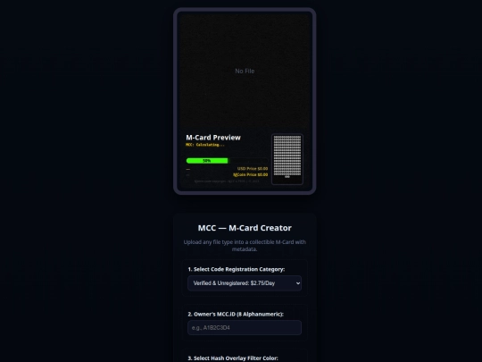 Cards/MCC.DCTC Card Creator.Online¹³⁰  screenshot