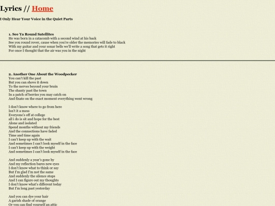 album-lyrics/quietparts screenshot