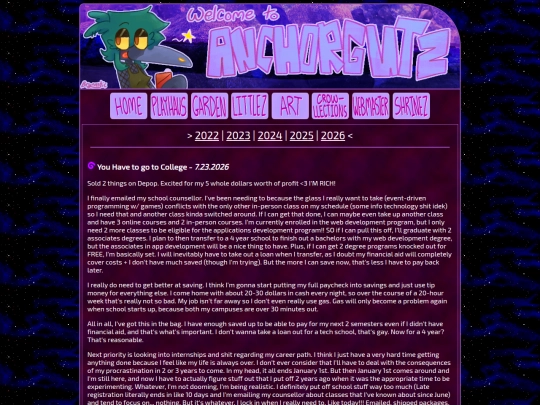 blog screenshot