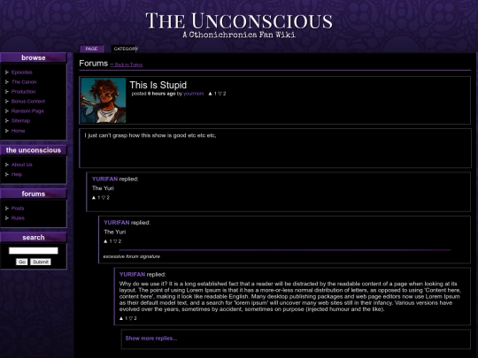 forums/template screenshot