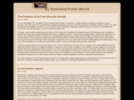 Blog screenshot