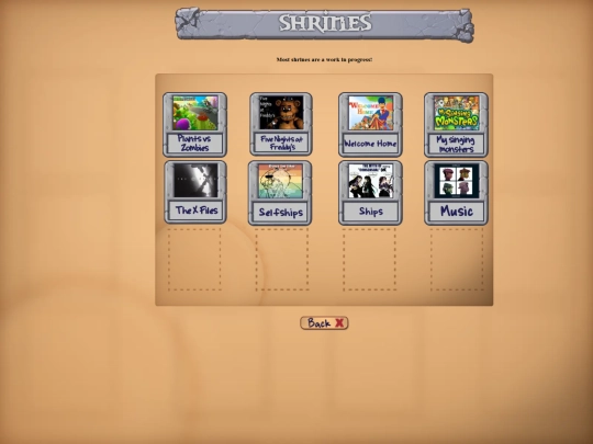 shrines/menu screenshot