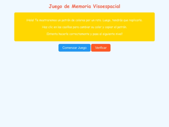 Memoría Visioespacial screenshot