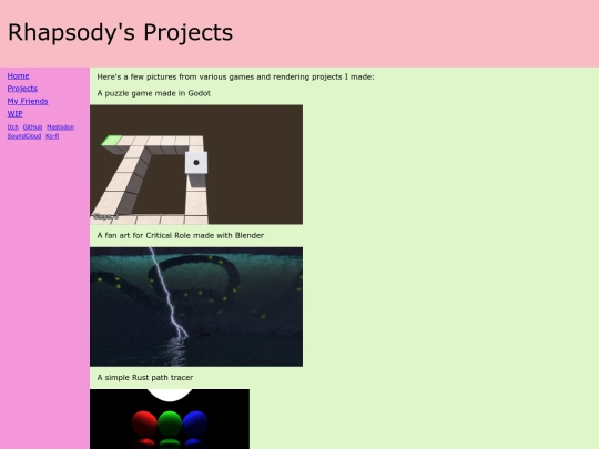 projects screenshot