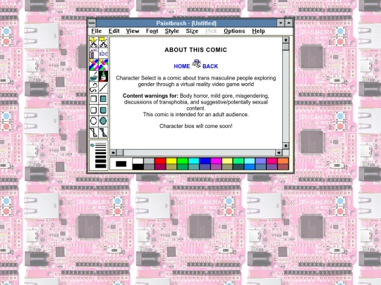 characterselect/about screenshot