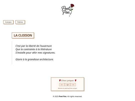 poems/cloison screenshot