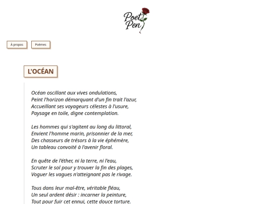 poems/ocean screenshot