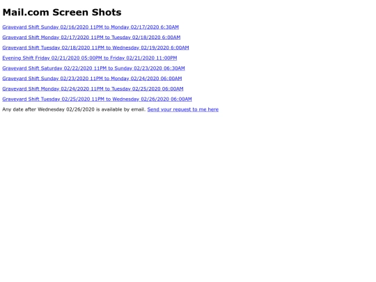 work screenshot