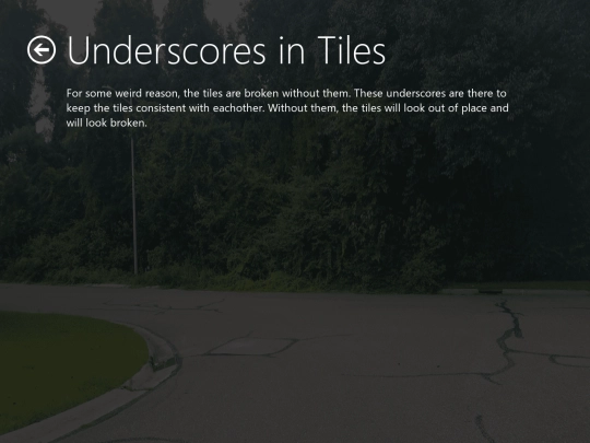 UnderscoresInTiles screenshot