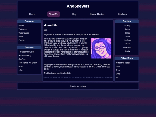 aboutme screenshot