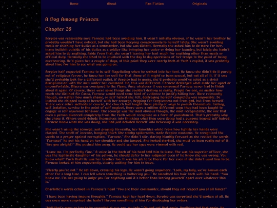 fics/A Dog Among Princes/A_Dog_Among_Princes_28 screenshot
