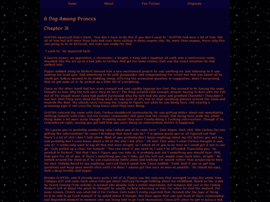 fics/A Dog Among Princes/A_Dog_Among_Princes_31 screenshot