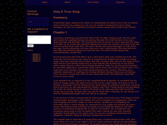 fics/Only A True King/Only_A_True_King_01 screenshot