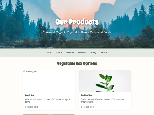 products screenshot