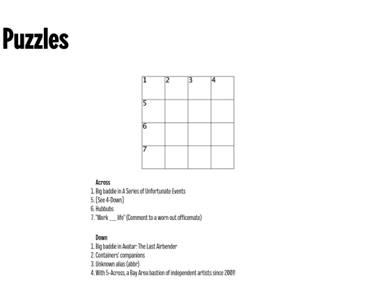 puzzles screenshot