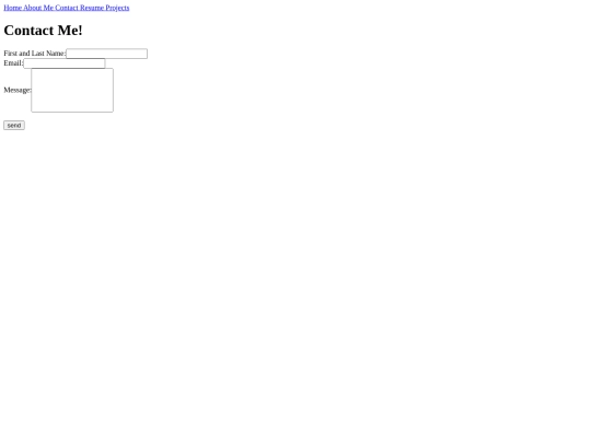 Portfolio/contact screenshot