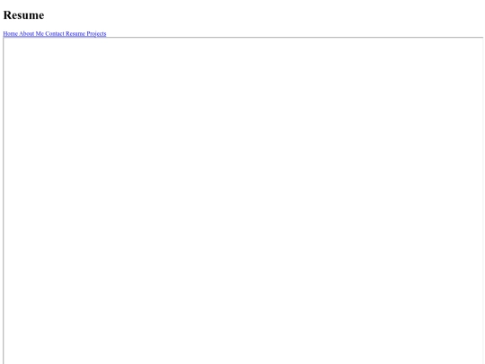 Portfolio/resume screenshot