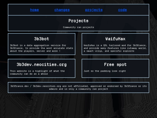 projects screenshot