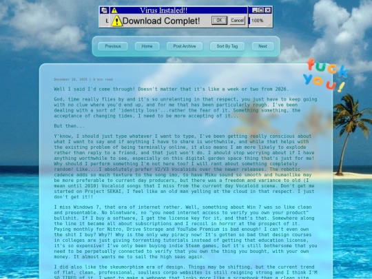 Blog screenshot