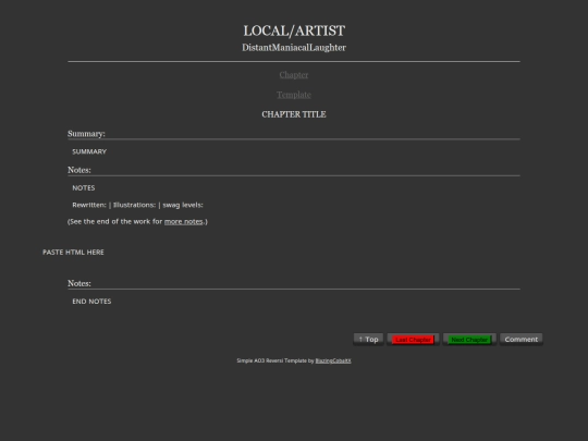 Bookshelf/LocalArtist/Chapter/Template screenshot