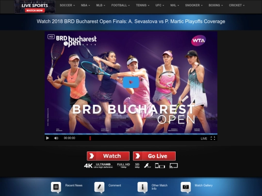 WTA-Bucharest screenshot