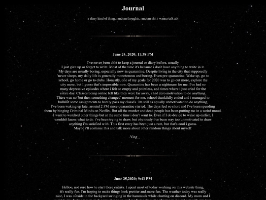 diary screenshot
