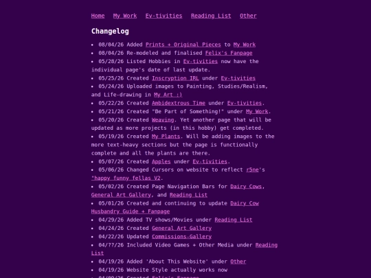changes screenshot