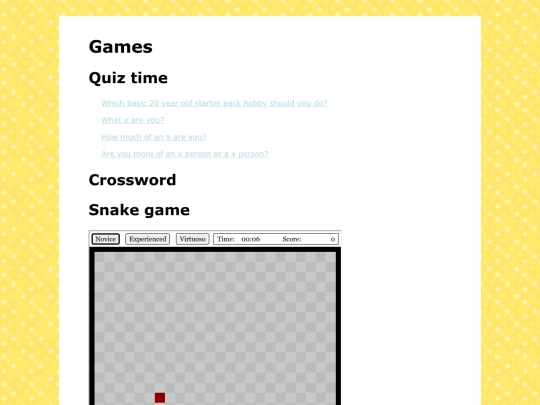 Games screenshot